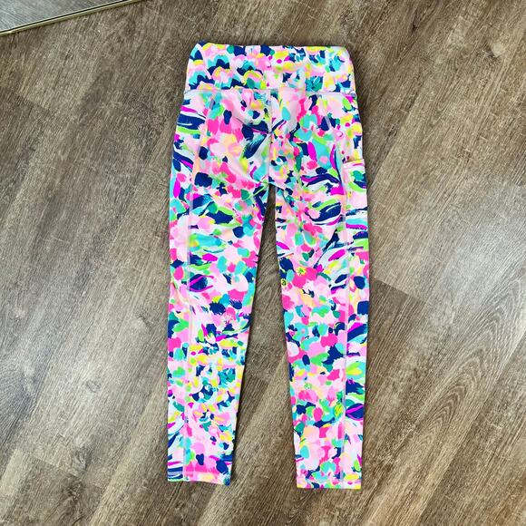 Lilly Pulitzer Leggings Luxletic Weekender Leggings Pina Colada Club - Picture 3 of 5